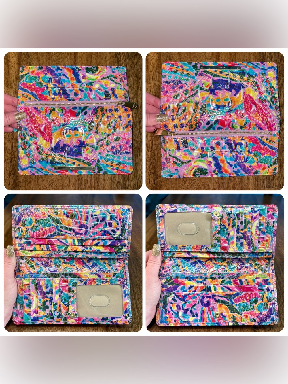 **SOLD**Brahmin NWOT Ady - Rainbow Reef - Iridescent - Holographic - FRONT EYE - Picture 4 of 13
